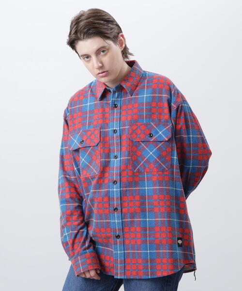 MANASTASH（マナスタッシュ） シャツ ZIP FLANNEL SHIRTS/ジップ