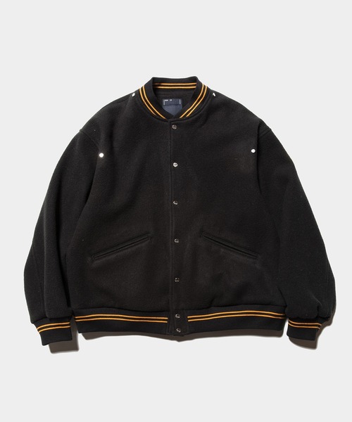 meanswhile（ミーンズワイル） スタジャン Retro Fleece Melton