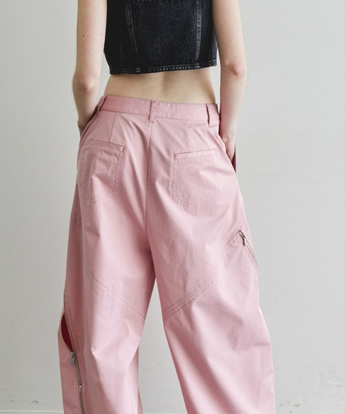 MAISON SPECIAL（メゾンスペシャル） パンツ Asymmetry Zipper Curve