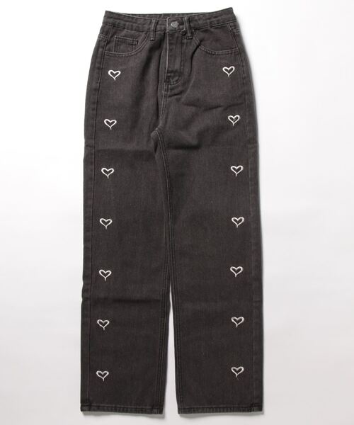 DIAVEL ジーンズ デニム デニムパンツ ハート刺繍デニムパンツ