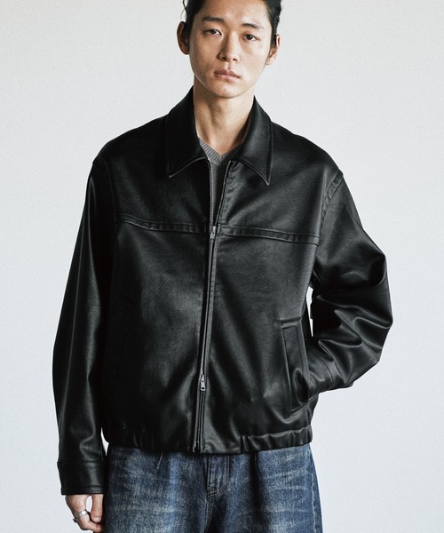 WYM LIDNM ブルゾン アウター ARTIFICIAL GRAIN / FAUX SUEDE ZIP
