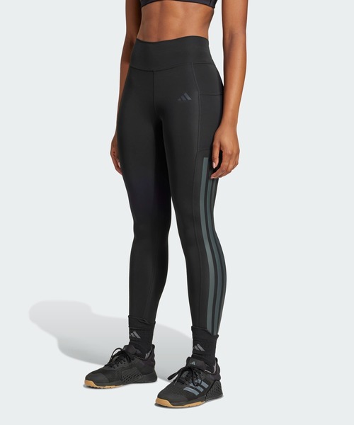adidas（アディダス） レギンス スパッツ Optime スリーストライプス