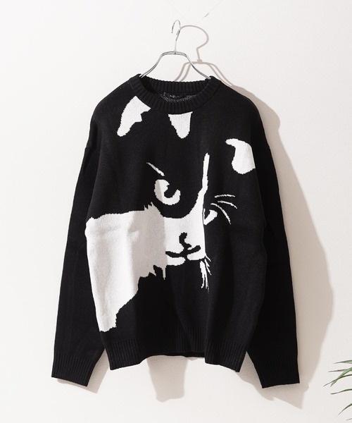 セーター ニット アニマル ジャガード クルーニット / Animal Jacquard