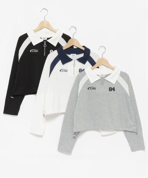 LOVETOXIC tシャツ 「LTXC」ハーフジップドロスト長袖Tシャツ キッズ