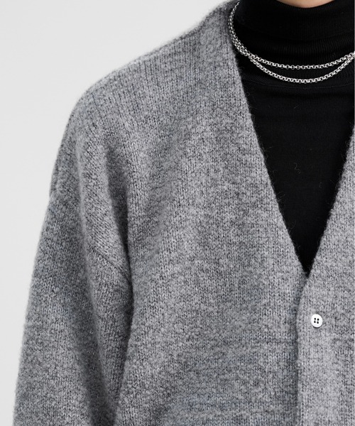 LAPIIS カーディガン KID MOHAIR GLITTER KNIT CARDIGAN メンズ