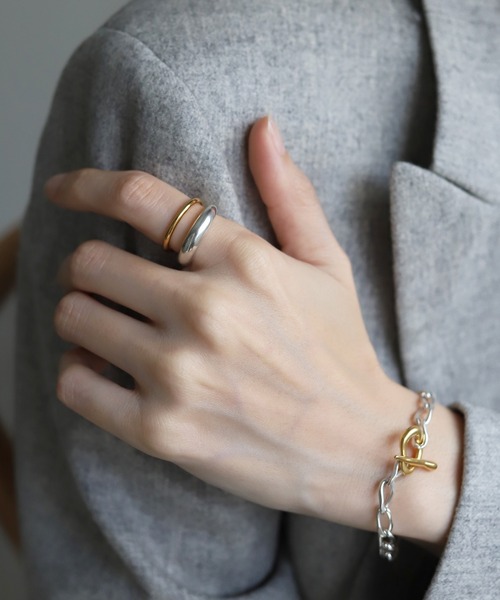 TEN. 指輪 リング SILVER925 18KGP クロスリング レディース メンズ