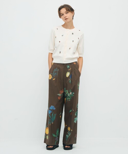 CABaN（キャバン） カーディガン GREEN SHOWER エンブロイダリーハーフ