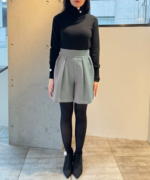 パンツ 日本製美ラインストレッチキュロット レディース : ZOZOTOWN