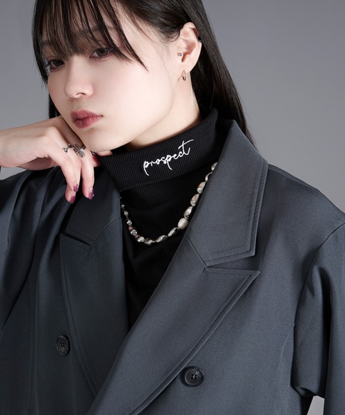 Ellno Loset（エルノロゼット） tシャツ タートルネック刺繍ロンT