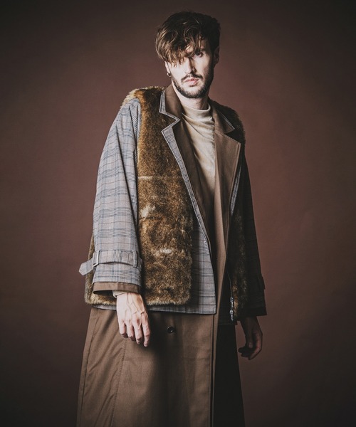 NO ID.（ノーアイディー） ベスト ジレ 「NO ID.」Fake Fur Vest