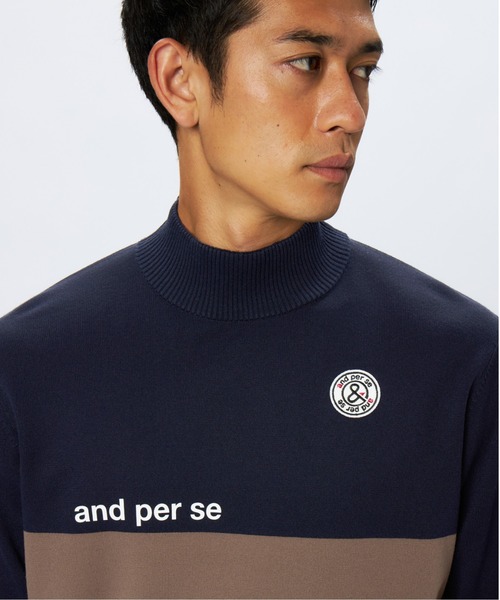 and per se（アンパスィ） セーター ニット ウインドシャッター袖防風