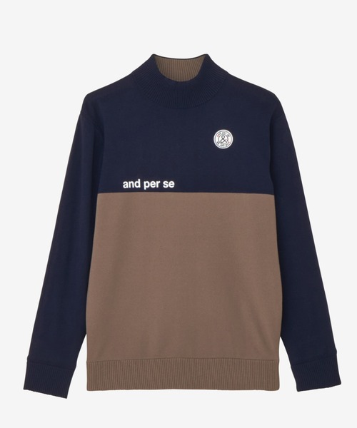 and per se（アンパスィ） セーター ニット ウインドシャッター袖防風
