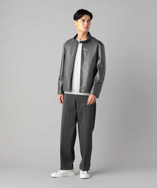 COMME CA MEN（コムサメン） 革ジャン ライダース ラムナッパ シングル