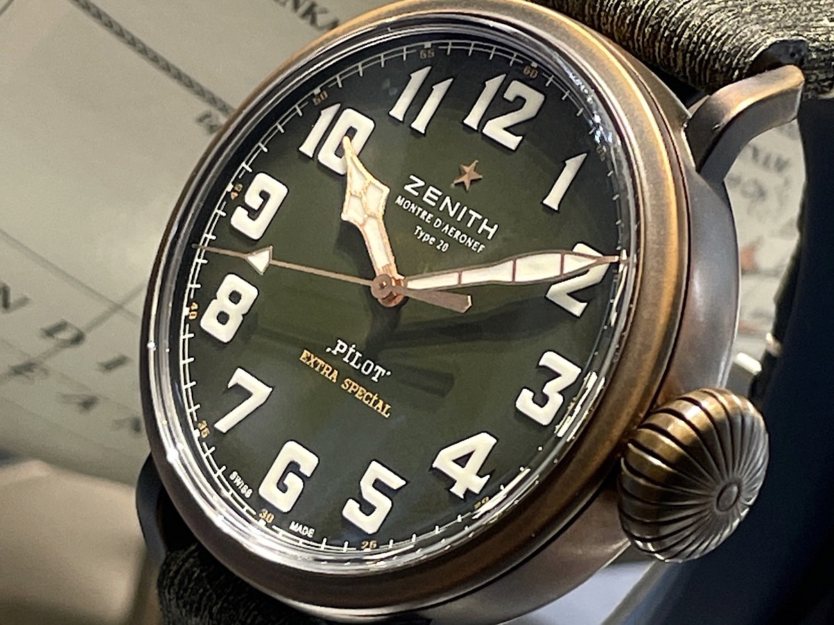 カーキ文字盤×ブロンズケースが渋い！ゼニスの『パイロット タイプ20