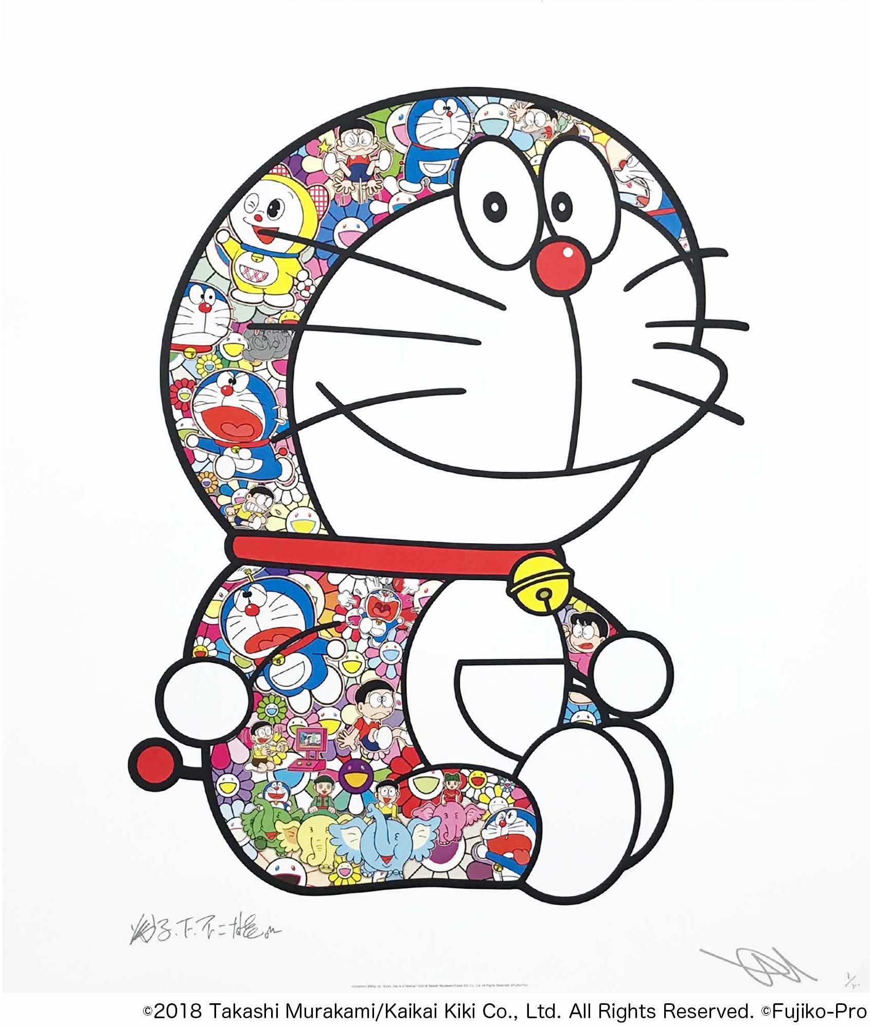 村上隆 xドラえもん あんなことこんなこと できたらいいな サイン入り