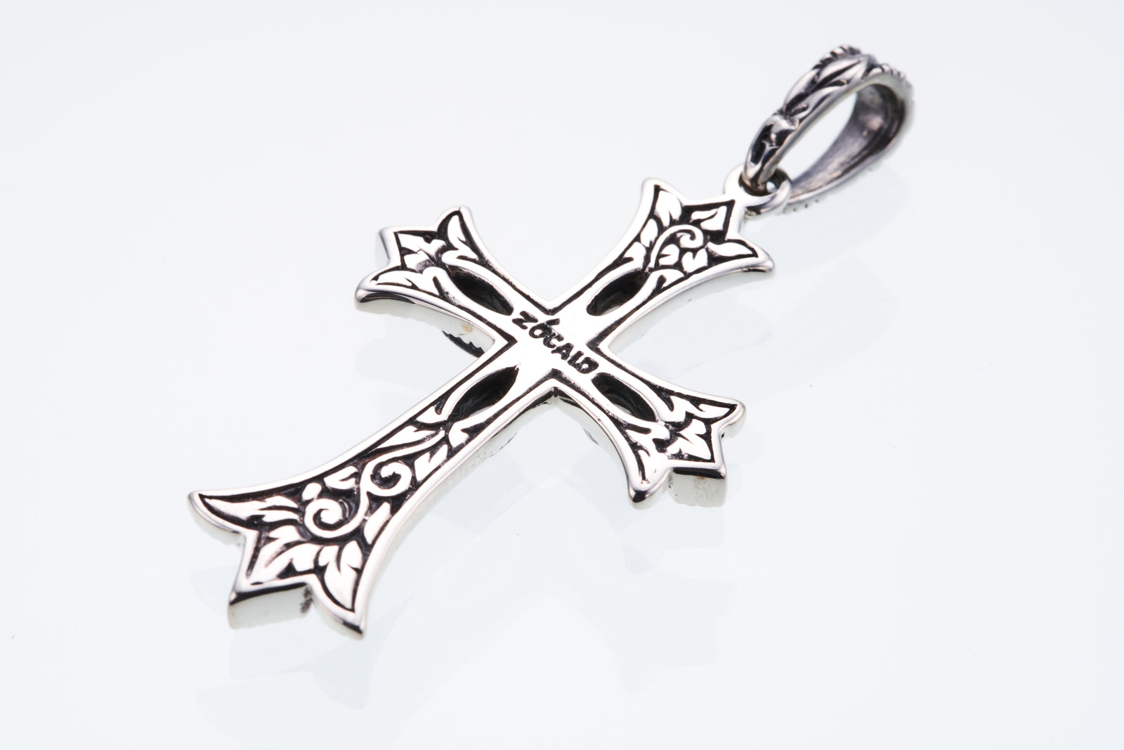 Cross on Cross Pendant : S (White CZ) |クロス・オン・クロス