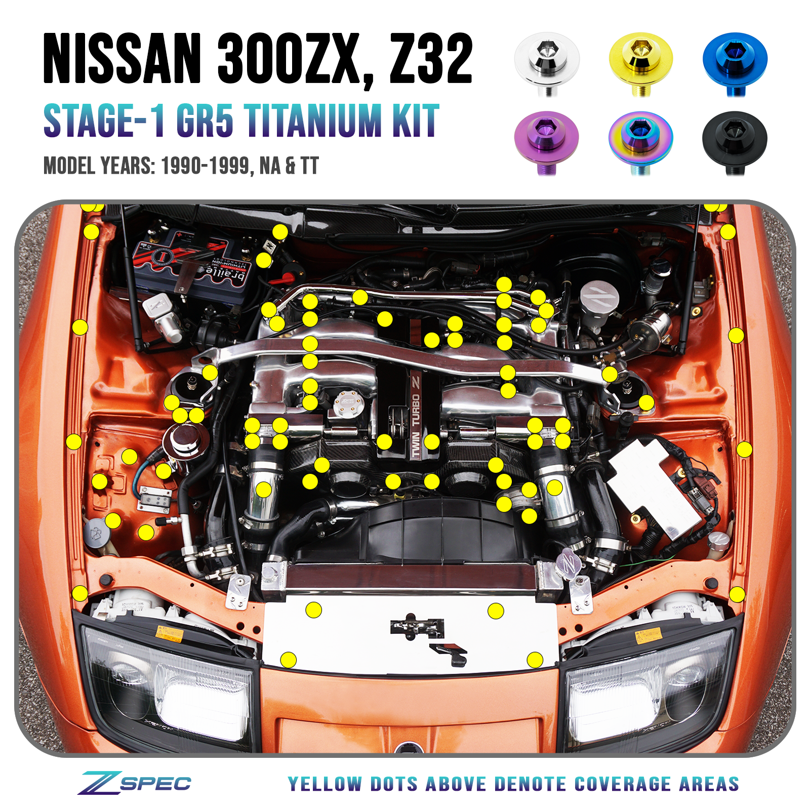 Nissan 300zx Z32 Dress Up Hardware Products | ZSPEC Design LLC