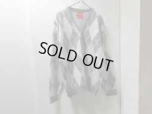 60'S Sears KINGS ROAD ARGYLE PATTERN MOHAIR KNIT CARDIGAN