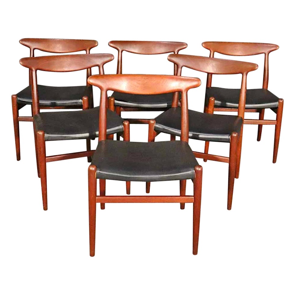 Hans Wegner W2 Dining Chairs for C.M. Madsen For Sale at 1stDibs
