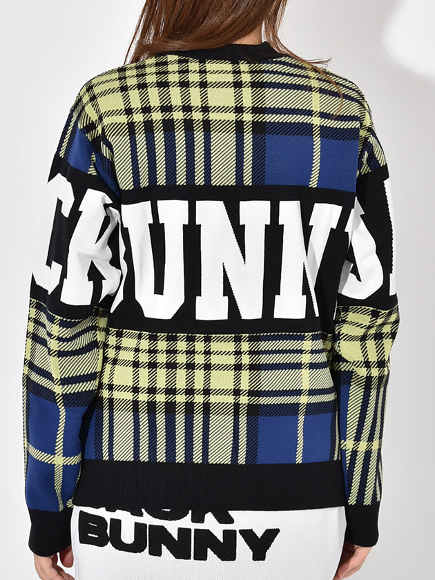 ジャックバニー チェッククルーネックニット 263-4270046（グリーン