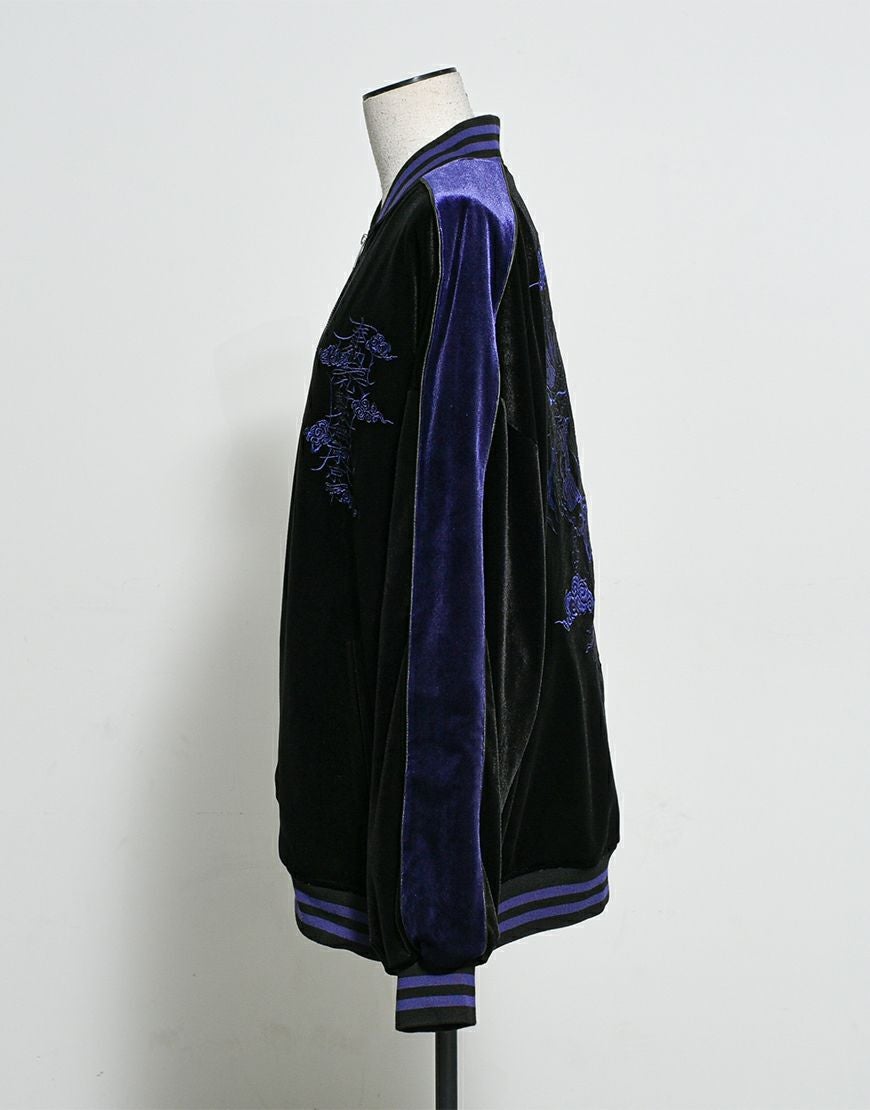 REFLEM【レフレム】ベロア刺繍スカジャン/全2色