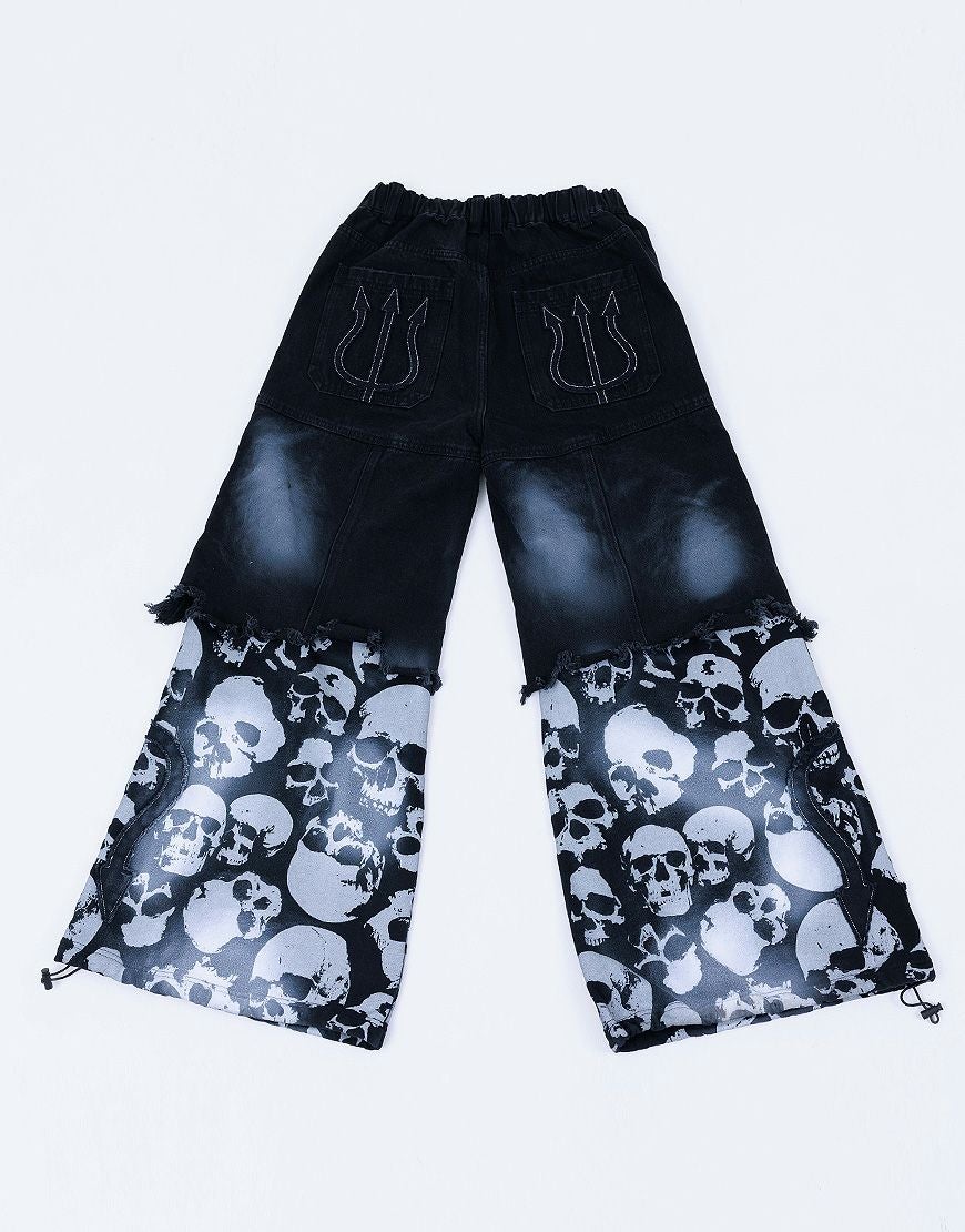 Gamchu【ガムチュ】危険準度ドッキングスピアワイドデニムパンツ/全2色