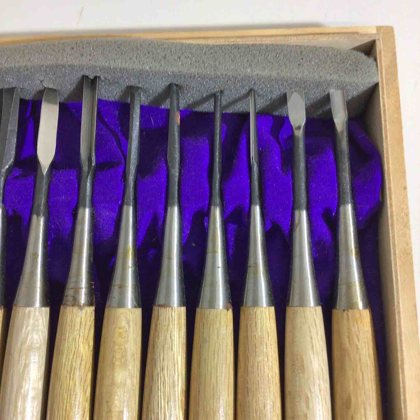 未使用品】清玄作 木彫のみ 剣組15本 鑿・鉋・大工道具 ノミ【戸田店