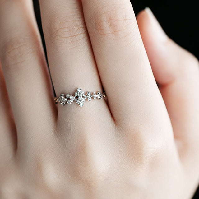 Arabesque” Diamond Chain-Ring ダイヤモンドチェーンリング （1477A