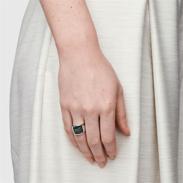 TOMWOOD トムウッド クッション グリーンマーブル シルバー リング