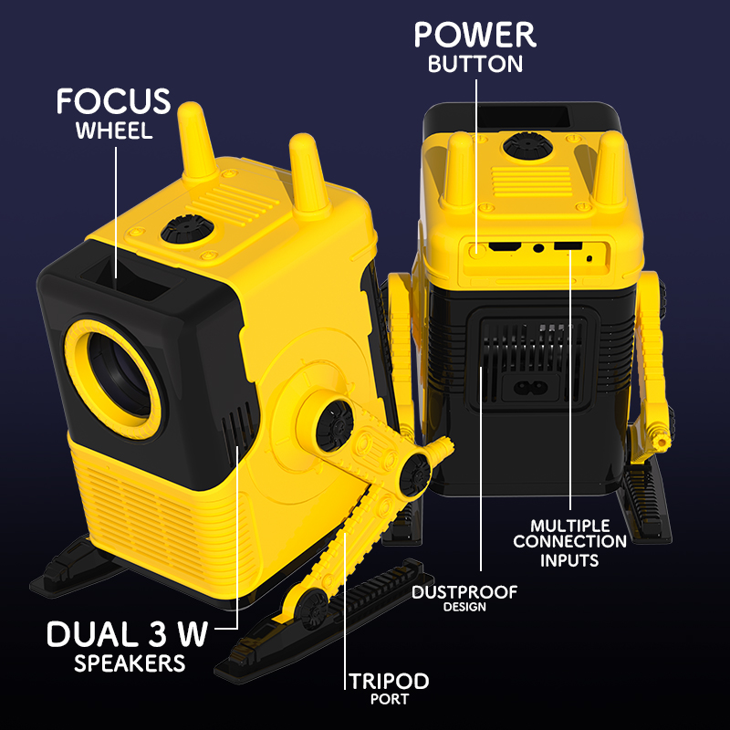 Xbj 多機能スマート プロジェクター - Android 11.0 システム、1080P