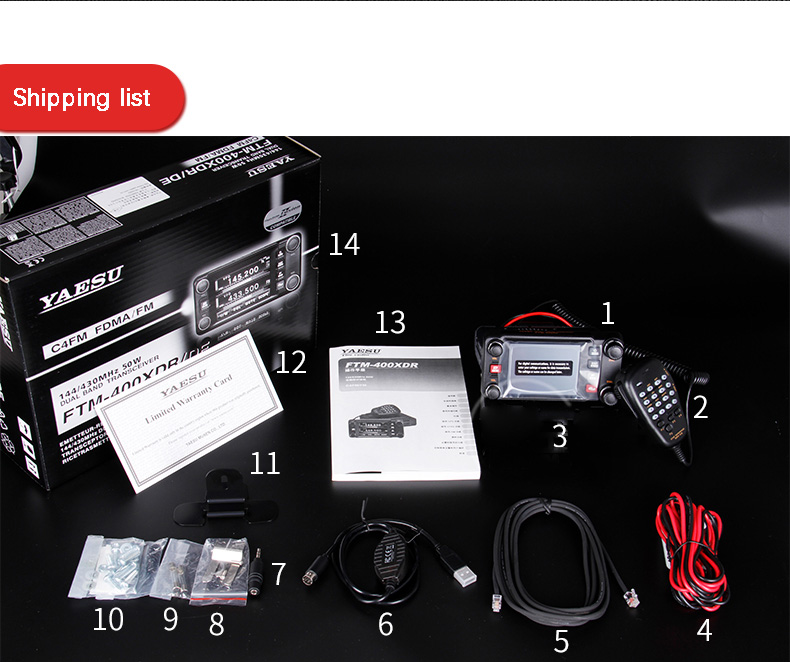 Yaesu FTM-400XDR Dual-segment Digital Mobile Car Vehicle Radio
