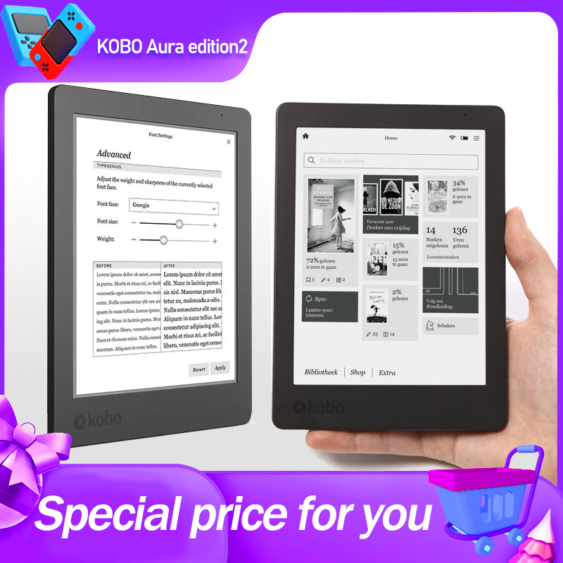Kobo Aura Edition 2 Ebook reader Carta e-ink 6 inch resolution