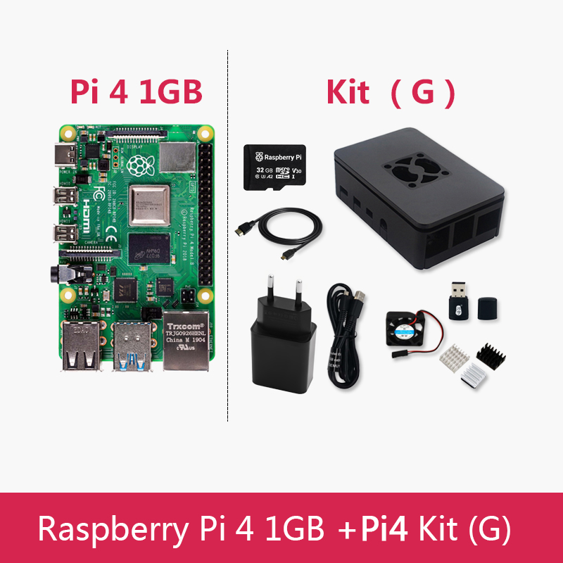Official Original Raspberry Pi 4 Model B Dev Board or 4b Kit(G