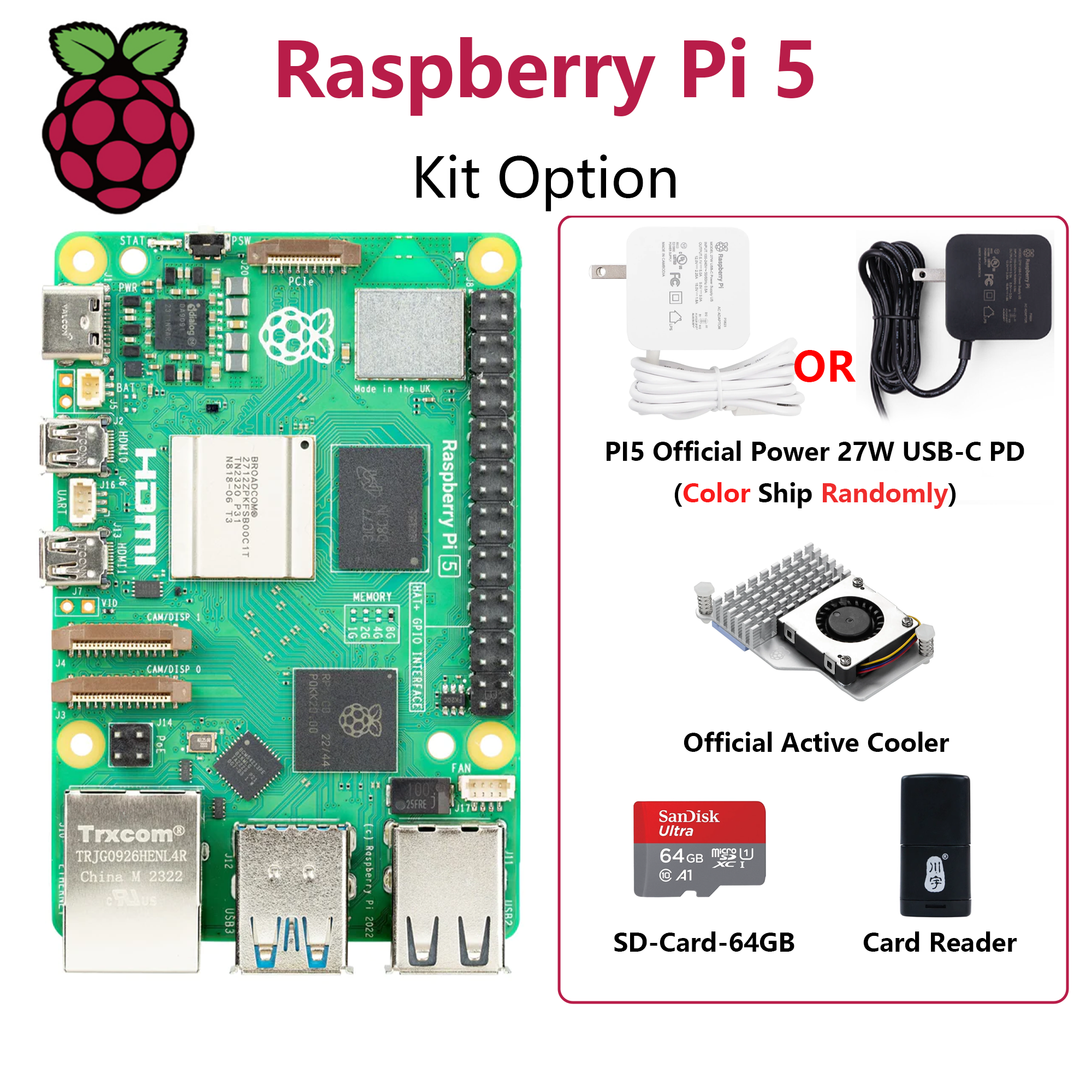 Official Raspberry Pi 5 16GB 8GB 2GB 4GB Laptop Mini PC Computer