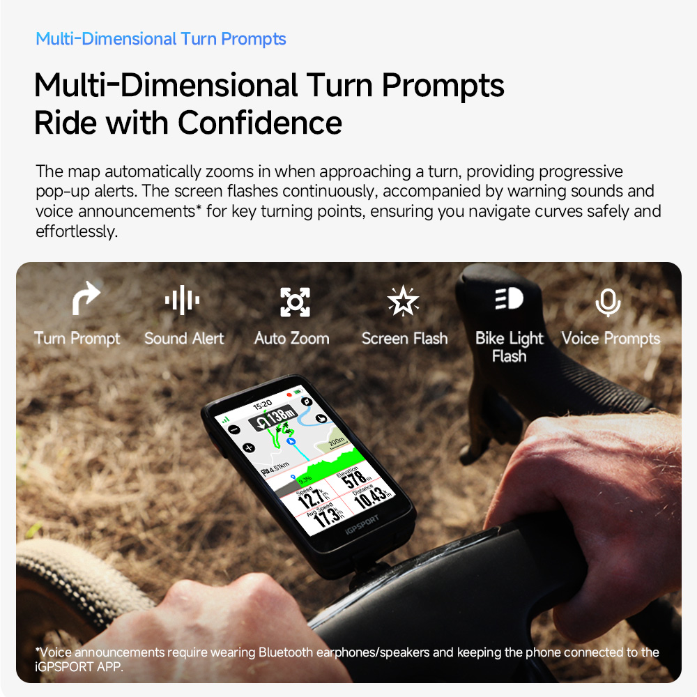 iGPSPORT BiNavi タッチスクリーン GPS バイクコンピュータ総合バイク