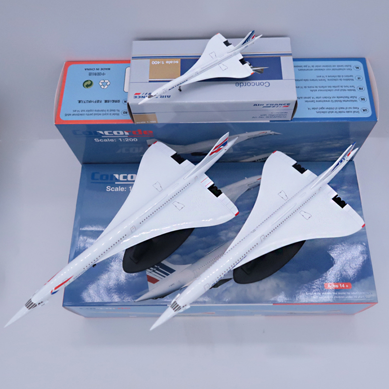 1:200コンコルド飛行機モデルエアフランス超音速旅客機静的表示30