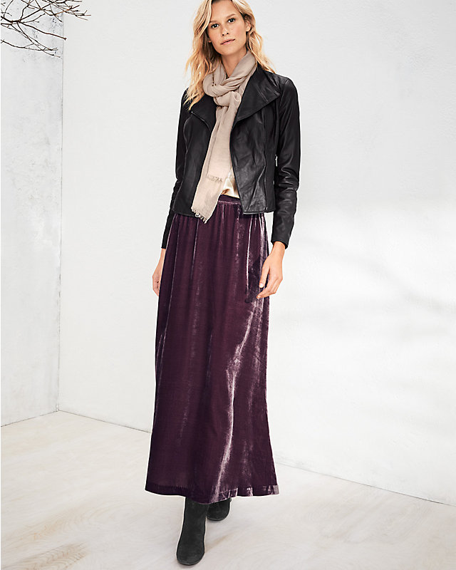 Velvet Maxi Skirt | Garnet Hill