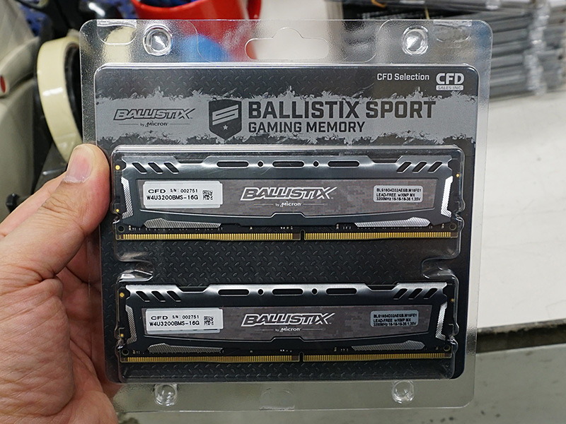 Micron製DDR4メモリ「Ballistix Sport Gaming Memory」がCFD Selection