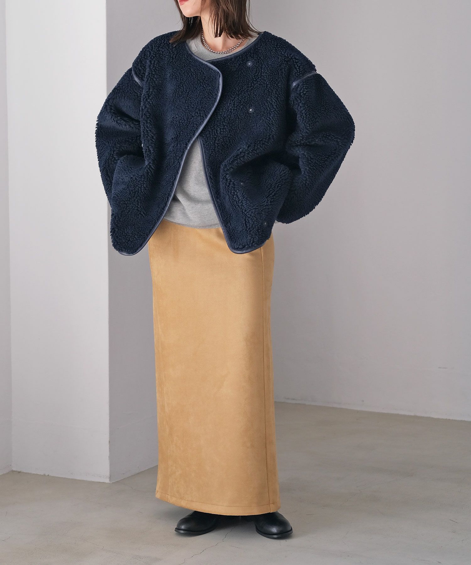 ボアミドルブルゾン | AKTE