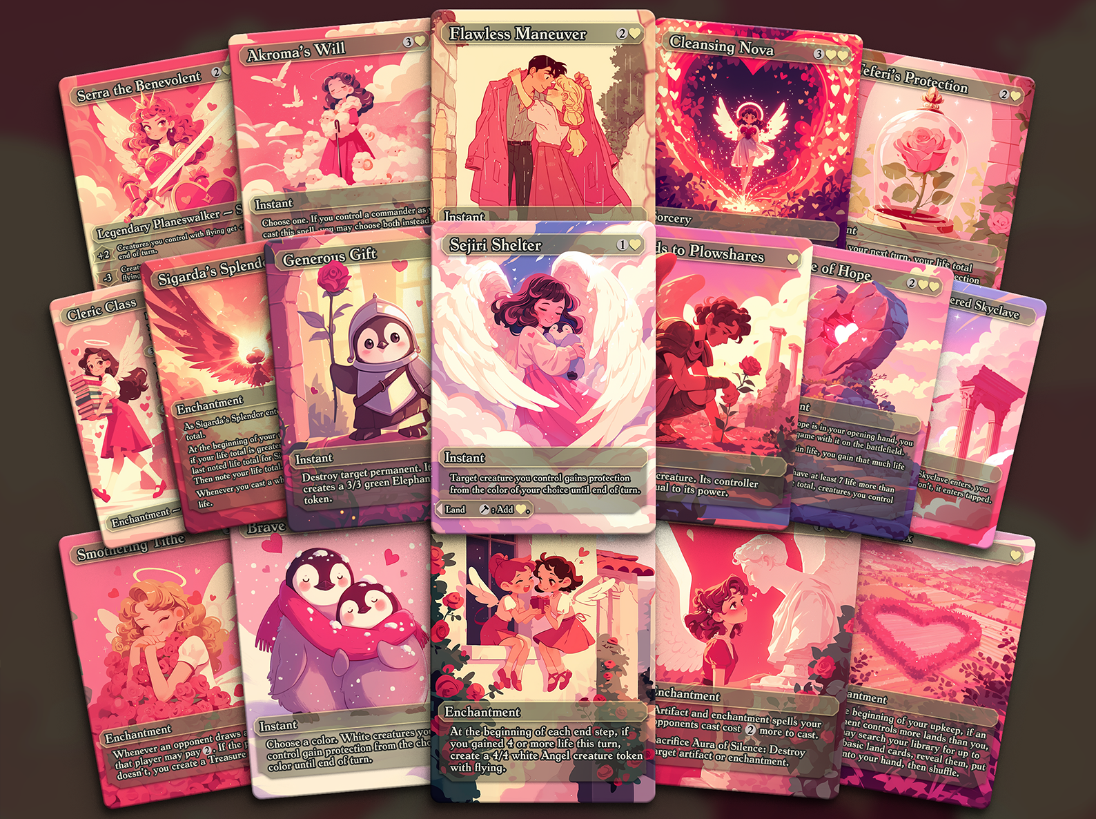 Angels Deck MTG Proxy Full Valentines Commander Deck - Ajax Alternates