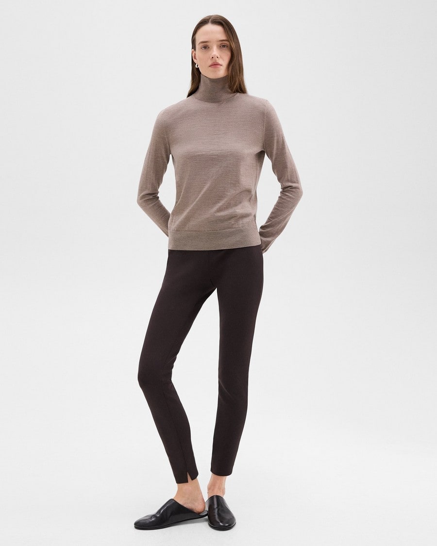 Turtleneck Sweater in Regal Wool | Women's Fine Merino Knit | Theory