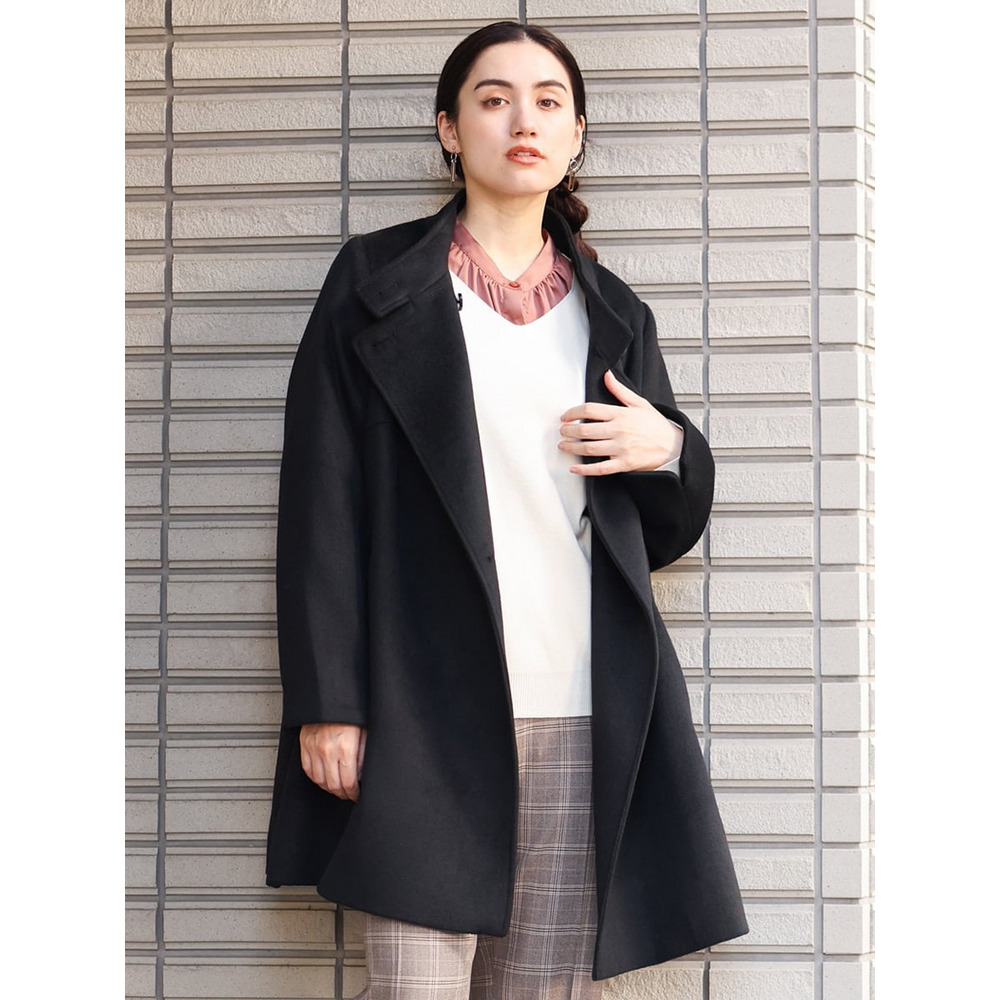 大きいサイズ】カシミヤ混ロングコート OLULP-01270｜【アリノマ