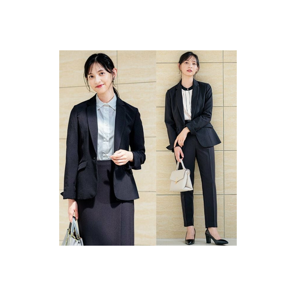 4点スーツ】〈テーパードパンツ〉スゴく伸びる全方向ストレッチ！洗え