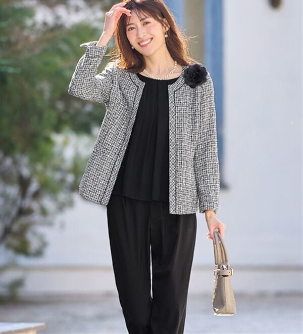 4点セット】入学式卒業式に！ママに嬉しい洗えるパンツスーツ 大きい