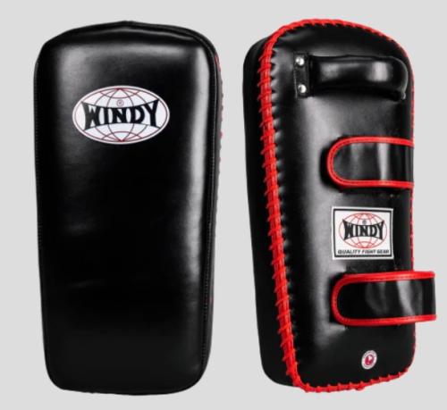 WINDY キックボクシング キックミット ブラック&レッド KP2 Lサイズの