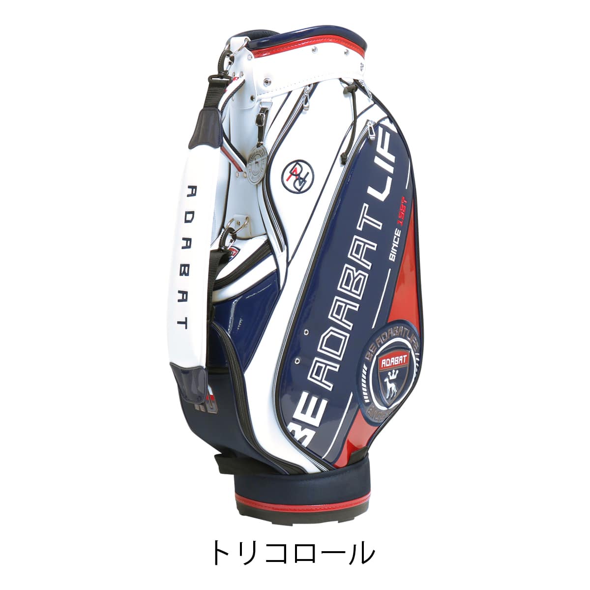 adabat アダバット ゴルフ キャディバッグ ABC429 ホワイト/グリーン