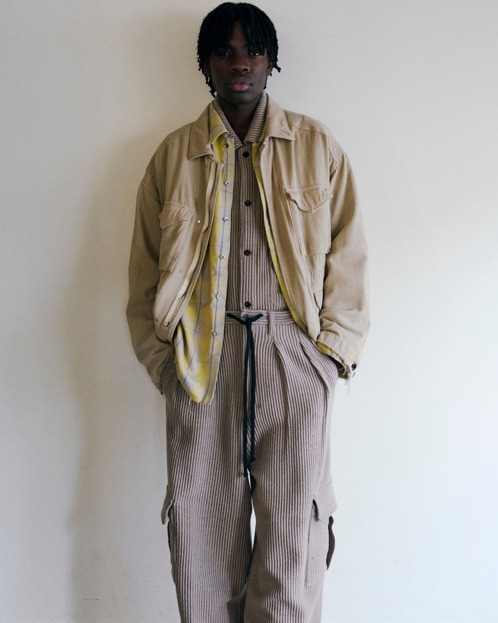 SILK SUEDE FIELD JACKET(SAND) – ANCELLM