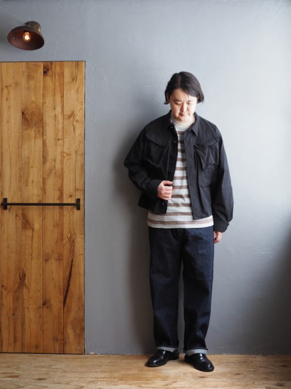 ENDS and MEANS(エンズアンドミーンズ) Horizontal Stripe L/S Tee