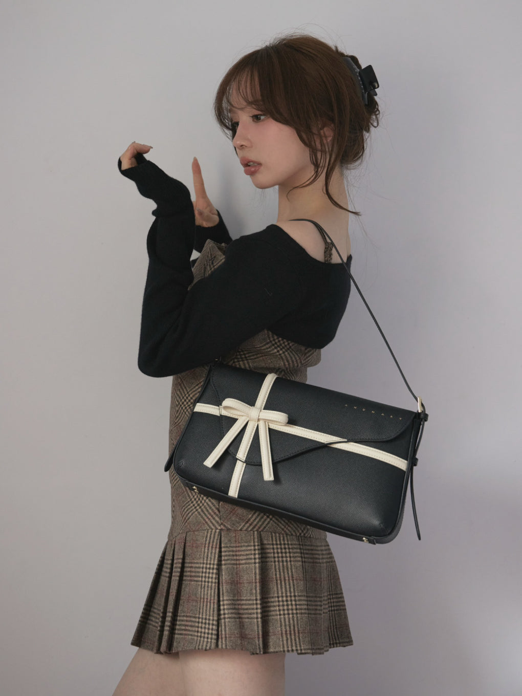 ANDMARY】Selena check mini dress