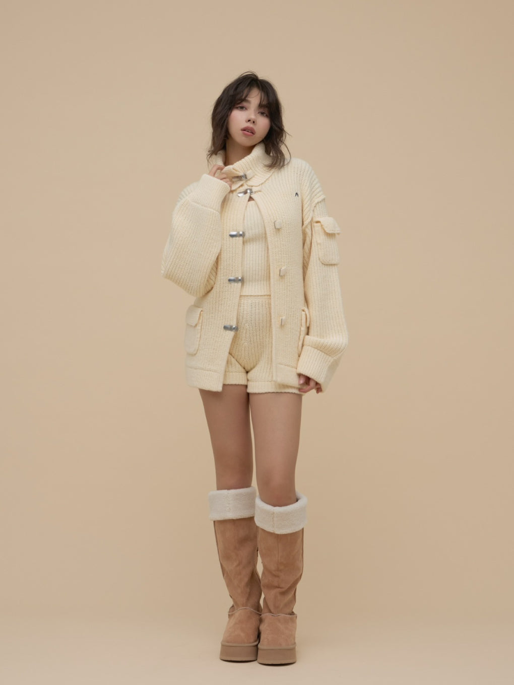 ANDMARY】Hug knit set up